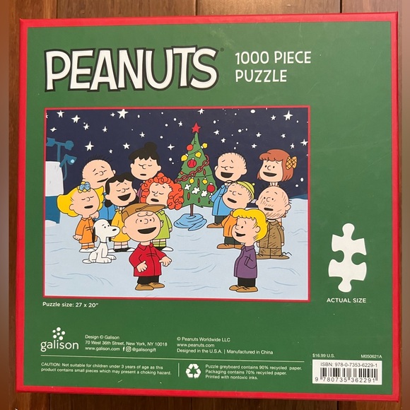 Peanuts Christmas 1000 piece puzzle - Picture 2 of 3
